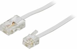 Deltaco DEL-1703 cable telefónico 3 m Blanco 