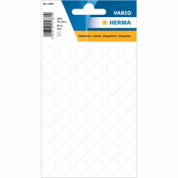 HERMA Multi-purpose labels / colour dots, Ø 13mm etiqueta autoadhesiva Círculo Permanente Blanco 240 pieza[s] (HERMA Vario - etiketter til flere form)