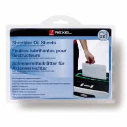Rexel Láminas lubricantes para destructora [20] (Rexel rivejernsolieark)