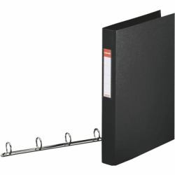 Esselte Standard Ring Binders , PP Black 4x25 mm carpeta de cartón A4 Negro (Esselte Vivida ringbind PP A4 4RR 25mm)