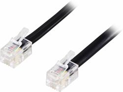 Deltaco DEL-154B cable telefónico 2 m Negro (DELTACO DEL-154B - telefonkabel - 2 m)