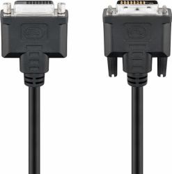 Goobay 50855 cavo DVI 2 m DVI-D Nero (Goobay DVI forlÃ¦ngerkabel - 2 m)