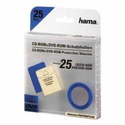 Hama CD/DVD Protective Sleeves, Pack of 25 25 discos Transparente (Hama CD/DVD lomme)