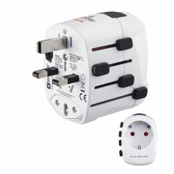 Hama World Travel Pro adaptador de enchufe eléctrico Universal Blanco (Hama "World Travel Pro" - Netzteil - 1)