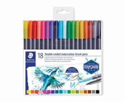 Staedtler 3001 rotulador Fino/Extragrueso Multicolor 18 pieza[s] (STAEDTLER Doppel-Fasermaler marsgrahic)