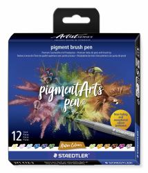 Staedtler Pigment Arts Brush Pen Nature Colors rotulador Multicolor 12 pieza[s] (STAEDTLER MultiInk Pigment Arts brush)