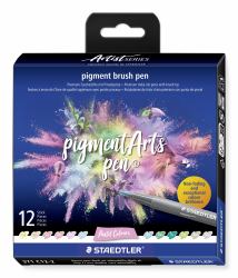 Staedtler Pigment Arts Brush Pen Pastel Colors rotulador Multicolor 12 pieza[s] (Brush pen Pigment Arts pastel ass [12])