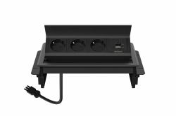 In-desk flip-up Desk Outlet, 3 outlets