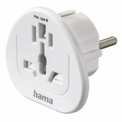 Hama 00223455 adaptador de enchufe eléctrico Universal Blanco (Hama 00223455 strÃ¸mstik adapter Univer)