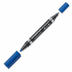 Staedtler Lumocolor Duo marcador permanente Punta redonda/fina Azul 1 pieza[s] (Marker Lumocolor Duo Perm 0,6-1,5mm bl)