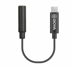 BOYA BY-K4 cable de audio 3,5mm USB Tipo C Negro 
