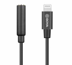 BOYA BY-K3 cable de teléfono móvil Negro 3,5mm Lightning (BOYA BY-K3 - Lightning til hovedtelefo)