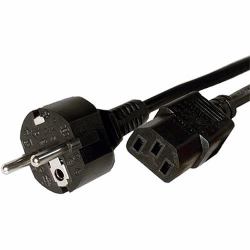 Cablenet 42-0564 cavo di alimentazione Nero 2 m Spina di alimentazione di tipo F Accoppiatore C13 (CNL 2M SCHUKO C13 Bk PVC 0.75MM)