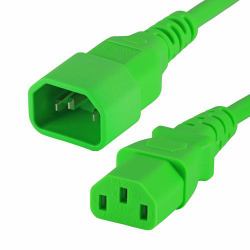 Cablenet 42-2681 cable de transmisión Verde 0,5 m C14 acoplador C13 acoplador (CNL 0.5M C14-C13 Gn PVC 0.75MM)