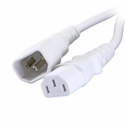 Cablenet 42-2721 cable de transmisión Blanco 1 m C14 acoplador C13 acoplador (CNL 1M C14-C13 Wh PVC 0.75MM)