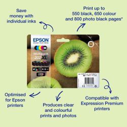 g+g Epson Kiwi Singlepack Cyan 202XL Claria Premium Ink 