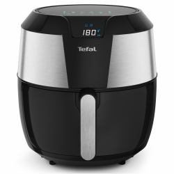 Tefal Easy Fry EY701D Sencillo 5,6 L Independiente 1850 W Freidora de aire caliente Negro, Acero inoxidable (Tefal Easy Fry EY701 Enkelt 5,6 L Enke)