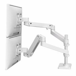 Ergotron LX Pro Series 45-690-290 Supporti a parete per TV 68,6 cm [27"] Scrivania Bianco (LX PRO ARM DUAL DISPLAY - STACKING ESW)