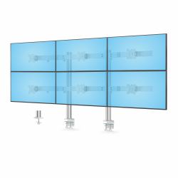 StarTech.com 6-MONITOR-ARM-A soporte para monitor 81,3 cm [32"] Escritorio Blanco (SIX-MONITOR DESK MOUNT CROSSBAR - - MAX 32IN SCREENS/17.6LB EACH/V)