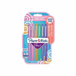 Papermate Flair rotulador Medio Multicolor 6 pieza[s] (Paper Mate 2028899 6 Pack Assorted colours Flair Candy Pop Felt Pens Box of 12 packs)