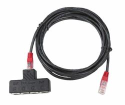 Vertiv SPS-4 cable divisor y combinador Divisor de señal para cable coaxial Negro (SENSOR PORT SPLITTER 4XRJ12 W/ - 3MT CABLE)