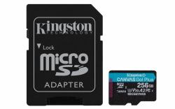Kingston Technology Scheda microSDXC Canvas Go Plus Gen4 200MB/s A2 U3 V30 da 256 GB + adattatore (KINGSTON 256GB MICROSDXC CARD)
