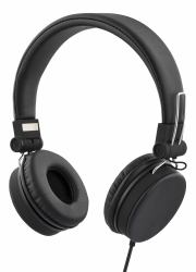 Deltaco HL-W200 auricular y casco Auriculares Alámbrico Diadema Llamadas/Música Negro 