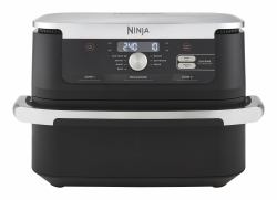 Ninja AF500EU freidora Doble 10,4 L Independiente 2470 W Freidora de aire caliente Negro, Acero inoxidable (Ninja AF500EU Foodi FlexDrawer 10,4L HeiÃluftfritteuse)