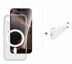 4smarts 541359 kit arrancador para teléfono móvil Transparente, Blanco (3IN1 PREMIUM STARTER SET - APPLE IPHONE 16E MAGSAFE)