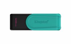 Kingston Technology DataTraveler 128GB Portable USB 3.2 Gen 1 Exodia S [Black/Turquoise] (Kingston DataTraveler Exodia S DTXS/128GB USB Flash Drive, 128GB, USB 3.2, Black/Green, Swivel Cap Design)