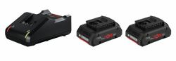 Bosch 1 600 A01 BA3 cargador y batería cargable Juego de cargador y baterías (Bosch Starter Set 2 x ProCORE18V 4.0Ah)