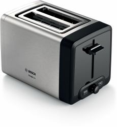 Bosch TAT4P420DE tostadora 2 rebanada[s] 970 W Negro, Plata (Bosch DesignLine TAT4P420DE - brÃ¸drist)