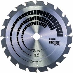Bosch ‎2608640691 hoja de sierra circular 31,5 cm 1 pieza[s] (Bosch Construct Wood rundsavsklinge -)