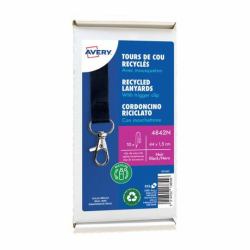 Avery 4842N insignia/pase Portaetiquetas Metal, Tereftalato de polietileno [PET] 10 pieza[s] (NÃ¸glesnor m/karabinhage genbrugsplast)