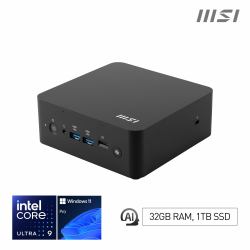 MSI Cubi NUC AI+ 2MG i9 288V FS 32GB 1TB W11PP Intel Core Ultra 9 LPDDR5-SDRAM SSD Windows 11 Pro Mini PC Negro (MSI Cubi NUC AI+ 2MG Intel Core Ultra 9 288V Desktop 32GB RAM 1TB SSD Mini PC Win 11...