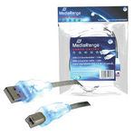 MediaRange MRCS109 cavo parallelo Blu 1,8 m (USB Kabel A - B St/St 1.80m - blau LED - Warranty: 12M)