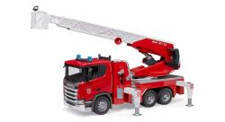 BRUDER Autocarro pompieri Scania Super 560R con scala girevole (BRUDER Scania Super 560R Feuerwehr mit)