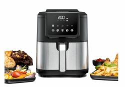 Rommelsbacher FRH 1500 freidora Sencillo 5 L Independiente 1500 W Freidora de aire caliente Negro, Acero inoxidable (ROMMELSBACHER Heiluftfritteuse FRH 1)