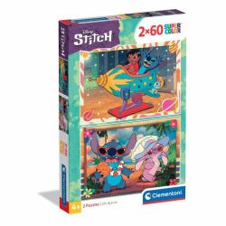 Clementoni Supercolor 24822 puzzle Puzzle rompecabezas 60 pieza[s] Dibujos (2x60 Puzzles Kids Stitch)