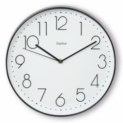 Hama Corsica Reloj de cuarzo Alrededor Negro, Blanco (HAMA Corsica Wall Clock 30 cm Black/Wh)