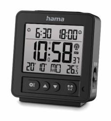 Hama Rhodos Reloj despertador digital Negro (HAMA Digital Alarm Clock "Rhodos" DCF)