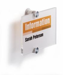Durable Crystal Sign Transparente (Durable CRYSTAL Door Sign 148x105mm)