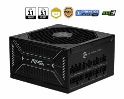 MSI MAG A850GLS PCIE5 alimentatore per computer 850 W 24-pin ATX ATX Nero (MSI 850W GOLD F/M MAG A850GLS PCIE5)