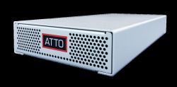 ATTO TLNS-5102-DE0 Thunderbolt 5 to 100Gb Ethernet [QSFP28 LC Optical] with [2] QSFP28 module LP Desktop EMEA