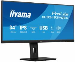 iiyama ProLite XUB3493WQSU-B6 Monitor PC 86,4 cm [34"] 3440 x 1440 Pixel UltraWide Quad HD LED Nero (34" ProLite XUB3493WQSU-B6 Monitor - 34&rdquo; Black Ultrawide IPS Monitor PiP PBP Height Adjust...