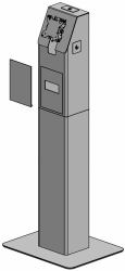 Floor standing self service - kiosk -BLACK- - Warranty: 60M