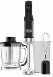 Black & Decker BXHBA1501E Batidora de inmersión 1500 W Negro, Transparente (BLACK+DECKER Hand Blender 1500W Black)