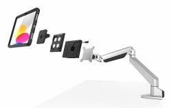 Compulocks 660REACHVHBMM01H01 carrello e supporto multimediale Nero, Argento Tablet (Universal Tablet Magnetix - Articulating Arm Mount Plus - Hub Black - Warranty: 24M)