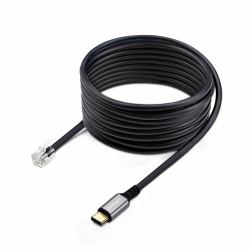 StarTech.com Adaptador USB-C a RJ9 para Auriculares con Micrófono - Adaptador USB Tipo C a RJ9 con Cable de 1,8m - Adaptador para Teléfonos, Ordenadores de Sobremesa o Portátiles (USB-C TO RJ9 A...