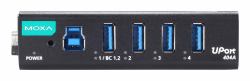 Moxa UPORT 404A hub di interfaccia USB 2.0 Type-B 5000 Mbit/s Nero 